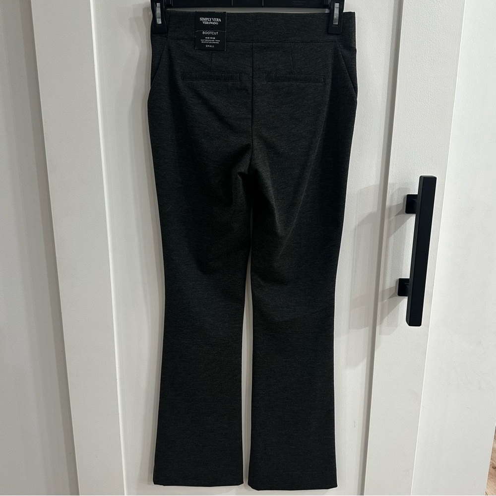 Simply Vera Vera Wang Charcoal Gray Slimming Ponte Bootcut Pants - Small - Picture 2 of 14